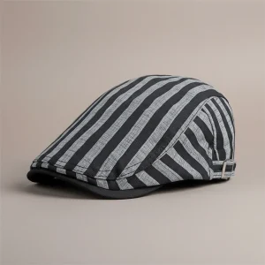 Béret casquette à rayures coton ajustable - Vue 1 - béret casquette