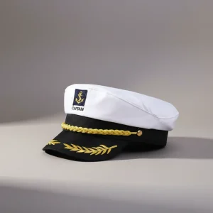 béret casquette capitaine marin coton - Vue 2 - béret casquette