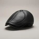 béret casquette cuir pu ajustable - Vue 1 - béret casquette