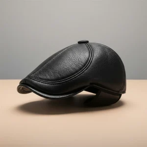 béret casquette cuir pu ajustable - Vue 2 - béret casquette