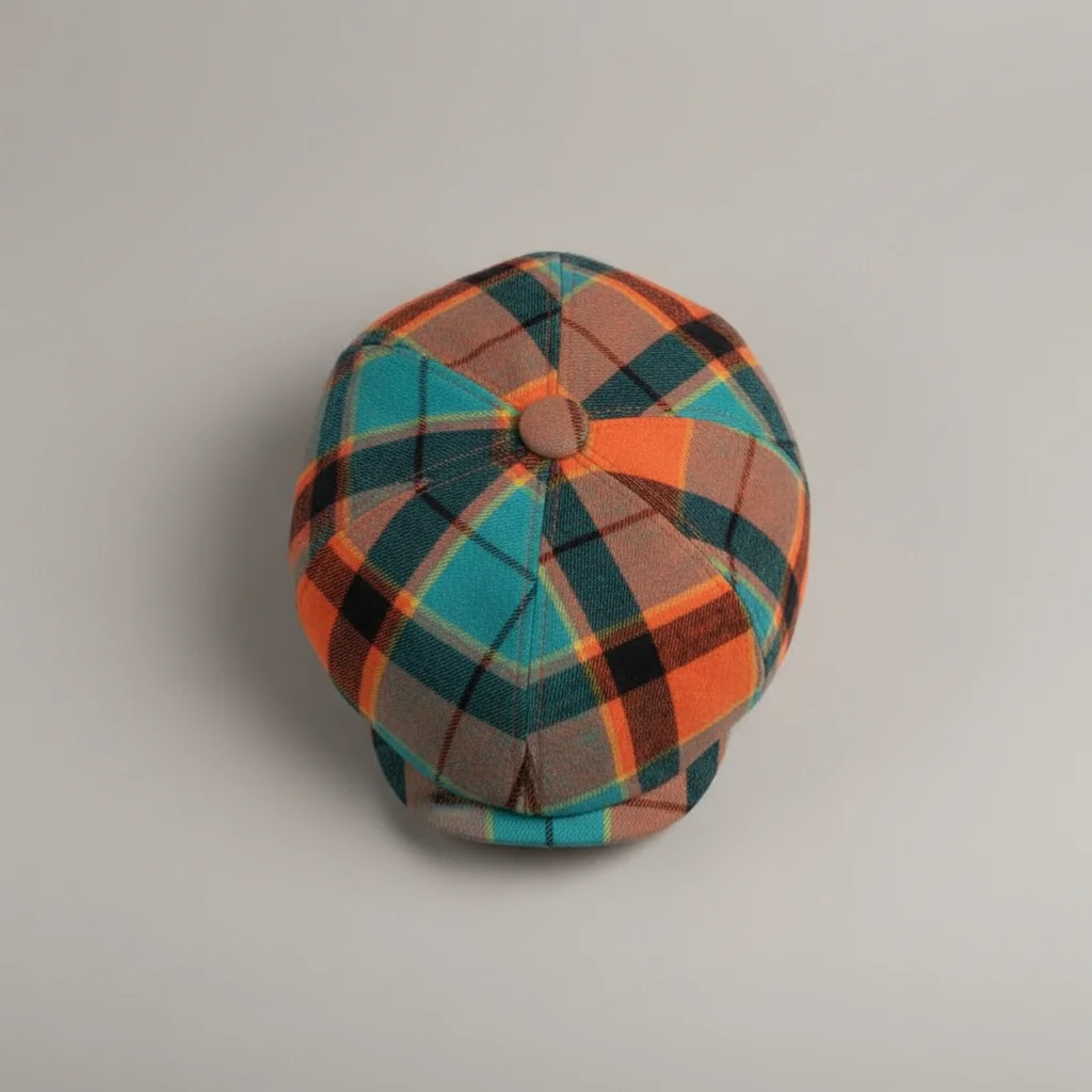 béret casquette gavroche coton multicolore - Vue 3 - béret casquette