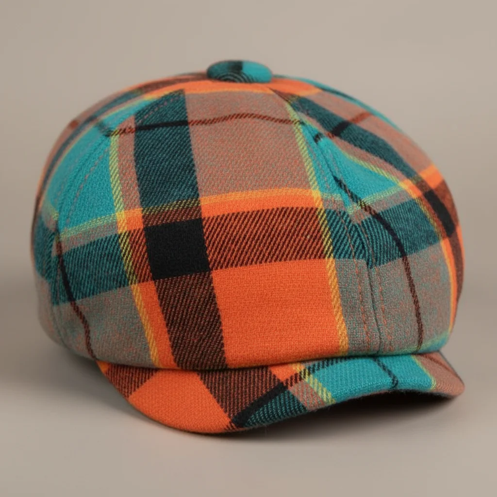 béret casquette gavroche coton multicolore - Vue 4 - béret casquette