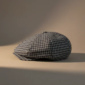 béret casquette gavroche homme à carreaux - Vue 2 - béret casquette