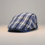 béret casquette homme bleu à carreaux - Vue 1 - béret casquette