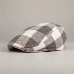 béret casquette homme coton à carreaux - Vue 1 - béret casquette