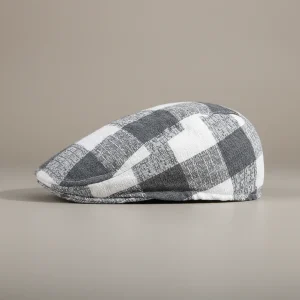 béret casquette homme coton à carreaux - Vue 2 - béret casquette
