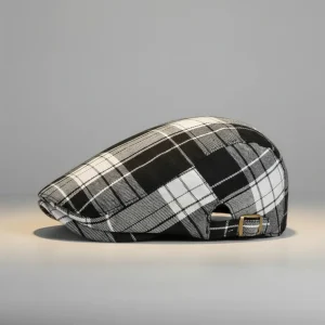 béret casquette homme coton à carreaux - Vue 2 - béret casquette