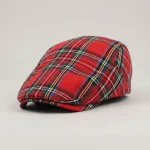 Béret casquette homme coton style écossais - Vue 1 - béret casquette