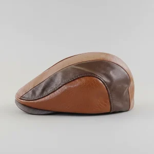 Béret Casquette Homme Cuir - Vue 2 - béret casquette
