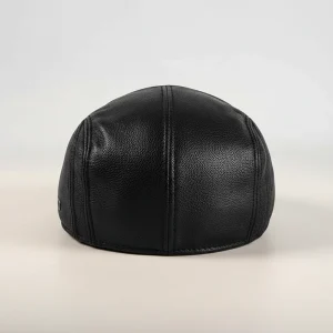 béret casquette homme cuir confortable - Vue 2 - béret casquette