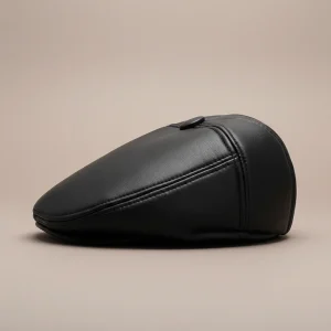 béret casquette homme cuir pu - Vue 2 - béret casquette