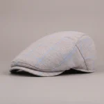 béret casquette homme gris clair en coton - Vue 1 - béret casquette