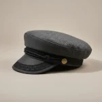 béret casquette homme gris coton militaire - Vue 1 - béret casquette
