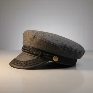 béret casquette homme gris coton militaire - Vue 2 - béret casquette