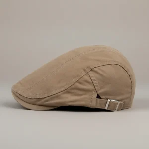 béret casquette homme kaki en coton - Vue 2 - béret casquette