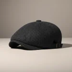 Béret casquette homme style gavroche noir - Vue 1 - béret casquette