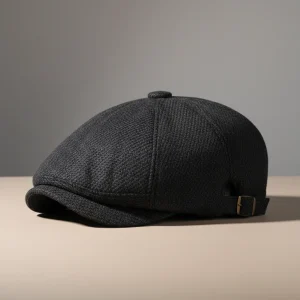 Béret casquette homme style gavroche noir - Vue 2 - béret casquette
