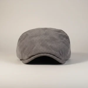 béret casquette homme velours gris confortable - Vue 1 - béret casquette