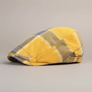 béret casquette jaune coton unisexe - Vue 2 - béret casquette