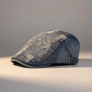 béret casquette jean aspect vieilli - Vue 2 - béret casquette