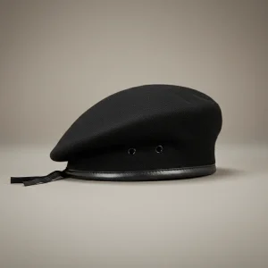 béret casquette militaire laine noire - Vue 1 - béret casquette