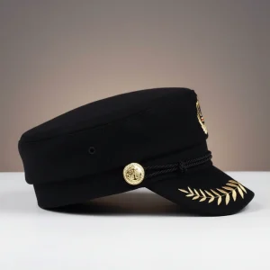 Béret Casquette Militaire Noir - Vue 2 - béret casquette