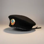béret casquette militaire noir en laine - Vue 1 - béret casquette