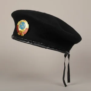 béret casquette militaire noir en laine - Vue 2 - béret casquette