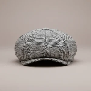 béret casquette style gavroche à carreaux - Vue 1 - béret casquette
