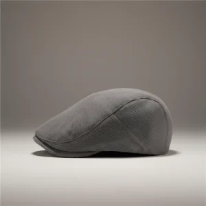 béret casquette unisexe gris en coton - Vue 2 - béret casquette
