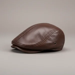Béret Cuir Homme - Vue 2 - béret casquette