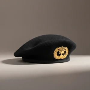 Béret Militaire Noir Homme - Vue 1 - béret casquette