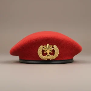 Béret Rouge Militaire Homme - Vue 1 - béret casquette