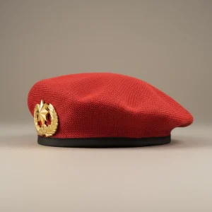Béret Rouge Militaire Homme - Vue 2 - béret casquette