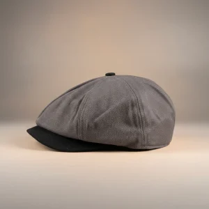 Casquette Gavroche Homme Grise - Vue 2 - béret casquette