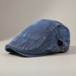 Casquette Plate en Jean - Vue 1 - béret casquette