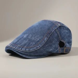 Casquette Plate en Jean - Vue 1 - béret casquette