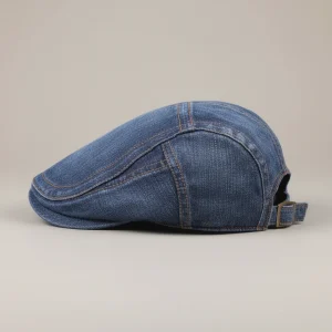 Casquette Plate en Jean - Vue 2 - béret casquette