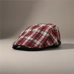 Casquette Plate Rouge Homme - Vue 1 - béret casquette