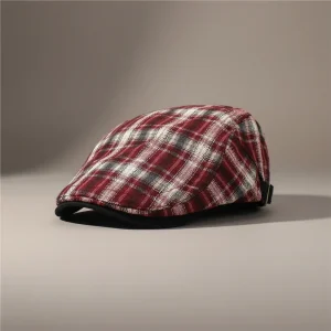 Casquette Plate Rouge Homme - Vue 1 - béret casquette