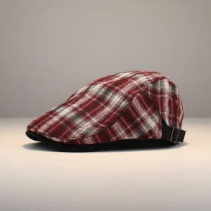 Casquette Plate Rouge Homme - Vue 2 - béret casquette